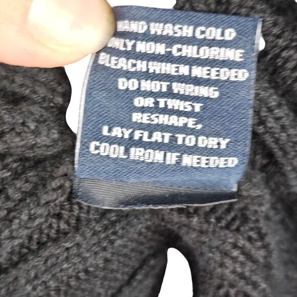 525 America Women's XS Sweater Cable Knit Crochet Black Turtleneck Whimsigoth - Picture 13 of 13